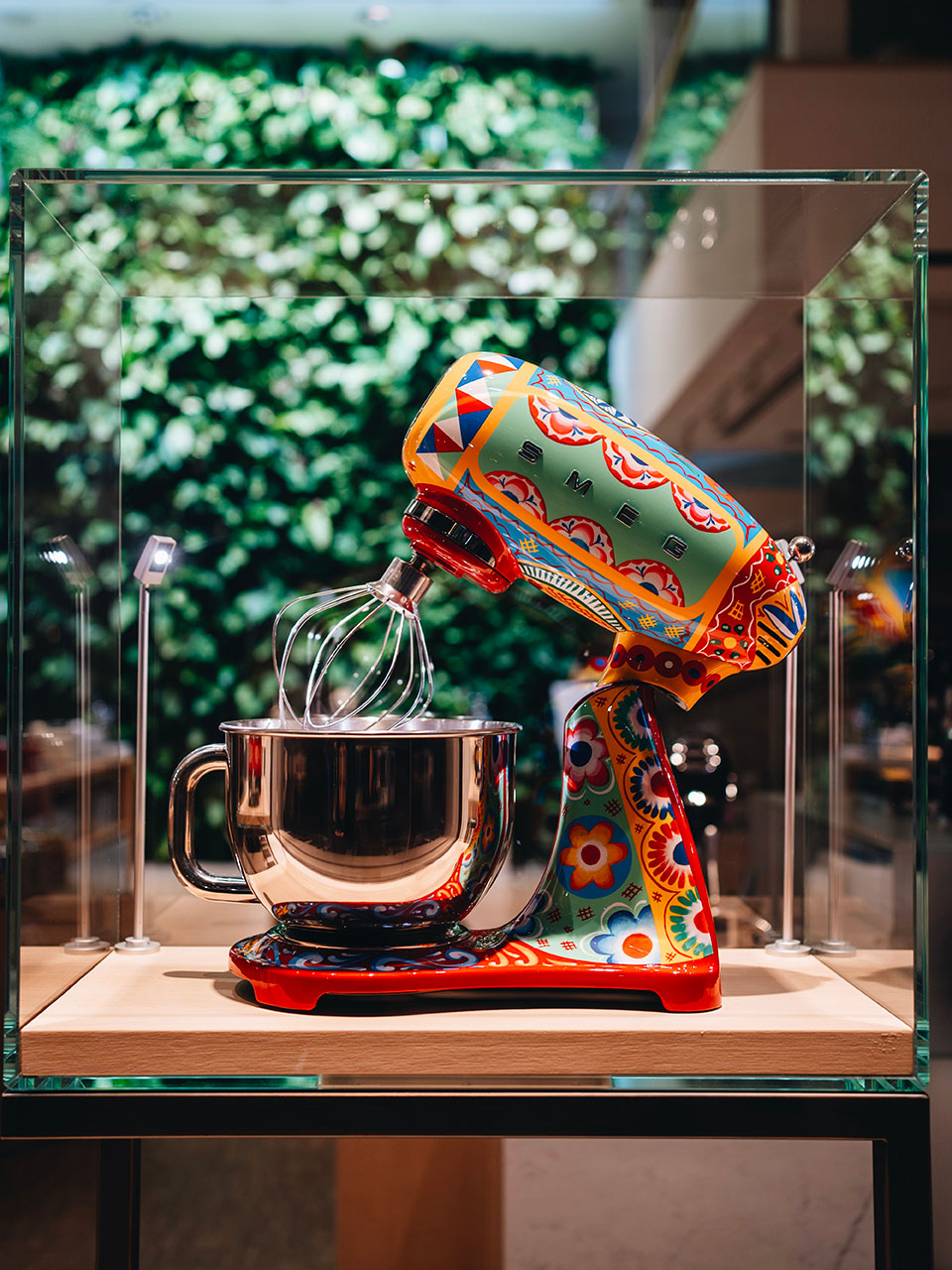 Smeg planetary mixer decorated with Dolce & Gabbana graphics